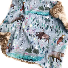 Load image into Gallery viewer, Watercolor Bison Lovey Blanket - littlelightcollective