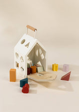 Load image into Gallery viewer, Pre-Order Wooden Shapes Sorting House - littlelightcollective