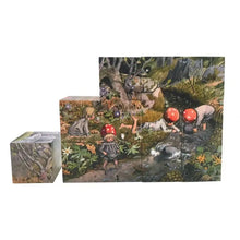 Load image into Gallery viewer, Elsa Beskow &quot;Children of the Forest&quot; Block/Cube Puzzle - littlelightcollective