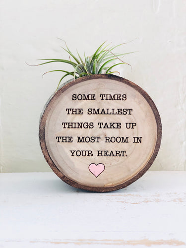 The Smallest Things - Medium Wood Round (Air Plant Magnet) - littlelightcollective