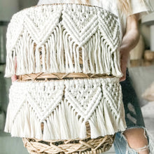 Load image into Gallery viewer, Georgia Boho Macrame Basket - littlelightcollective