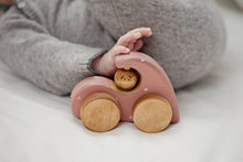Load image into Gallery viewer, Pink Wooden Beetle Car Toy - littlelightcollective