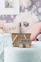 Load image into Gallery viewer, Blue Bus Wooden Toy - littlelightcollective