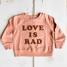 Load image into Gallery viewer, Love is Rad Organic Sweatshirt - littlelightcollective