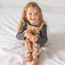 Load image into Gallery viewer, 'Eyes' Organic Cotton Rib Dungarees Overalls - littlelightcollective