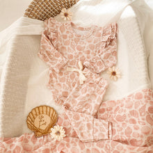 Load image into Gallery viewer, Organic Long Sleeve Ruffle Suit- Pink Dust Seashell - littlelightcollective
