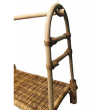Load image into Gallery viewer, Handmade rattan wicker boho doll clothes rack - littlelightcollective