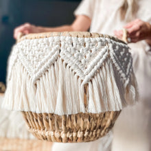 Load image into Gallery viewer, Georgia Boho Macrame Basket - littlelightcollective