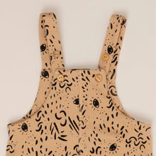 Load image into Gallery viewer, 'Eyes' Organic Cotton Rib Dungarees Overalls - littlelightcollective