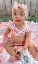 Load image into Gallery viewer, Peachy Flowers Ribbed Bikini - littlelightcollective