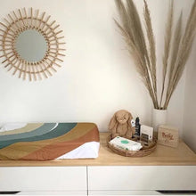 Load image into Gallery viewer, Desert Rainbow Cotton Bassinet Fitted Sheet - littlelightcollective