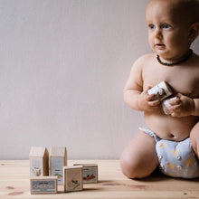Load image into Gallery viewer, Original Vegan Wooden Play Food 6 Piece Set (Almond + Soy Milk) - littlelightcollective