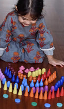 Load image into Gallery viewer, Montessori Wooden loose parts ( 100 pieces ) - littlelightcollective