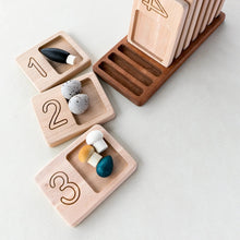 Load image into Gallery viewer, Wooden Number Counting Trays - littlelightcollective