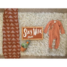 Load image into Gallery viewer, Stay Wild, Child | Kids Modern Boho Word Sign - littlelightcollective