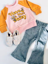 Load image into Gallery viewer, Blue Velour Corduroy Bell Bottoms - littlelightcollective