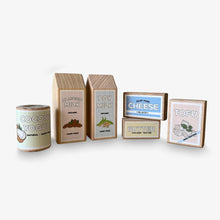 Load image into Gallery viewer, Original Vegan Wooden Play Food 6 Piece Set (Almond + Soy Milk) - littlelightcollective