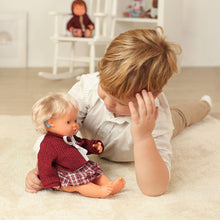 Load image into Gallery viewer, Baby Doll Caucasian Girl with Hearing Aid 15'' Caitlyn Doll - littlelightcollective