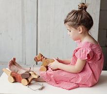 Load image into Gallery viewer, Wooden Pull Toy Red Horse - littlelightcollective