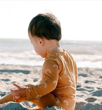 Load image into Gallery viewer, Bamboo Footed Sleeper - Sun Print Footies - littlelightcollective