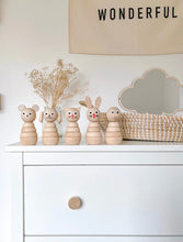 Load image into Gallery viewer, Wooden Rabbit Stacker Toy - littlelightcollective