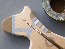 Load image into Gallery viewer, Wooden Pull Toy Blue Horse - littlelightcollective