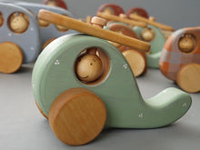 Load image into Gallery viewer, Wooden Mint Green Helicopter Toy - littlelightcollective