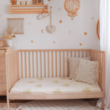 Load image into Gallery viewer, Stripe Palm Cot/ Bassinet Sheet - littlelightcollective
