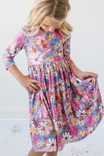 Load image into Gallery viewer, Boho Floral Dress - Mauve - littlelightcollective