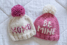 Load image into Gallery viewer, Be Mine Valentine's Day Hand Knit Beanie Hat - littlelightcollective