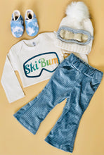 Load image into Gallery viewer, Blue Velour Corduroy Bell Bottoms - littlelightcollective