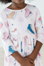 Load image into Gallery viewer, Figure Skate 3/4 Sleeve Twirl Dress - littlelightcollective