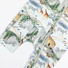 Load image into Gallery viewer, Noah's Ark Convertible Romper: NB - littlelightcollective