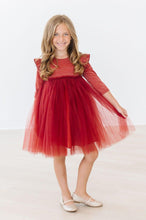 Load image into Gallery viewer, Pumpkin Spice Shimmer 3/4 Sleeve Tutu Dress