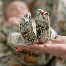 Load image into Gallery viewer, Noah's Ark Convertible Romper: NB - littlelightcollective