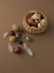 A Dozen Bird Eggs in a Basket - littlelightcollective