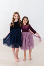 Load image into Gallery viewer, Light Navy Velvet Tutu Dress - littlelightcollective