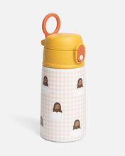 Load image into Gallery viewer, Pink Gingham Jesus Water Bottle – 13.5oz Stainless Steel - littlelightcollective