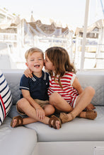 Load image into Gallery viewer, Red Stripe Knit Short Tank Set