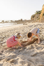 Load image into Gallery viewer, Red Stripe Knit Cover-Up Dress