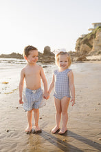 Load image into Gallery viewer, Light Blue Gingham One-Piece