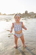 Load image into Gallery viewer, Block Print Floral Ruffle Bikini Set