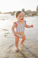 Load image into Gallery viewer, Block Print Floral Ruffle Bikini Set
