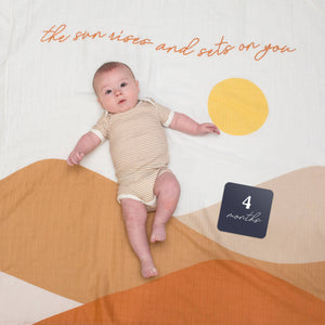 Baby's 1st Year Swaddle & Milestone Cards - Sunrise - littlelightcollective
