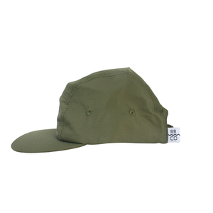 Waterproof Five-Panel Hat in Moss: Size 2 - littlelightcollective
