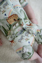 Load image into Gallery viewer, Noah's Ark Shortie Romper: 0-3m - littlelightcollective