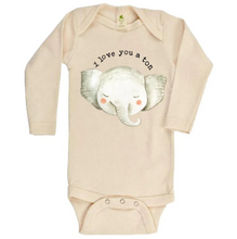 Load image into Gallery viewer, Organic “I Love You A Ton” Handmade Bodysuit - littlelightcollective