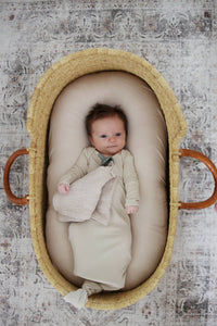 Natural Bamboo Knotted Gown: 0-3 Months