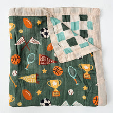 Load image into Gallery viewer, Team Jesus Sports Luxury Double Sided Muslin Christian Blanket