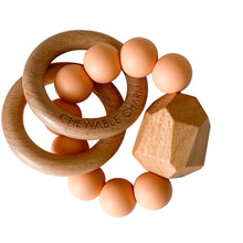 Load image into Gallery viewer, Hayes Silicone + Wood Teether Ring